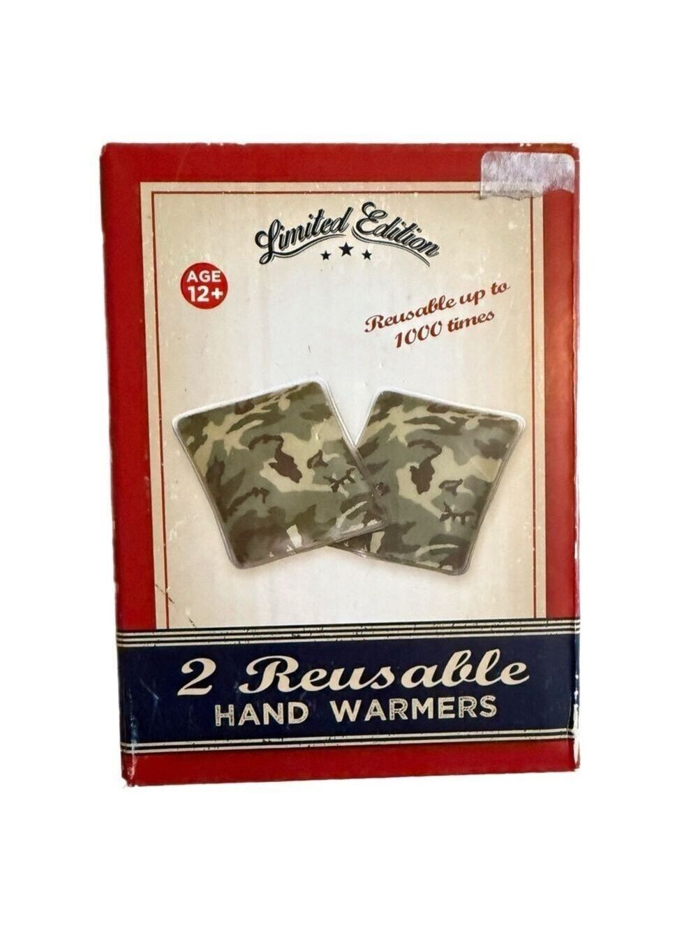 CAMOUFLAGE 2 REUSABLE HAND WARMERS by THE ORIGINAL FUN WORKSHOP NIB